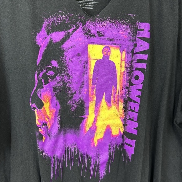 Halloween Jason Modified Graphic Tee Sz 2X - Picture 3 of 6